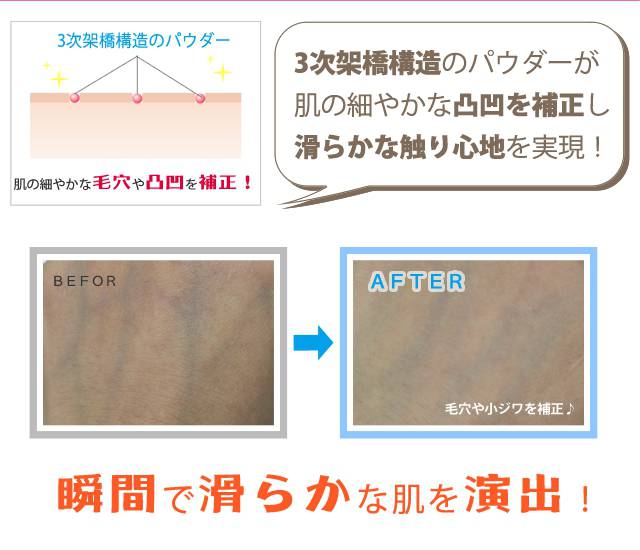 瞬間で滑らかな肌を演出！